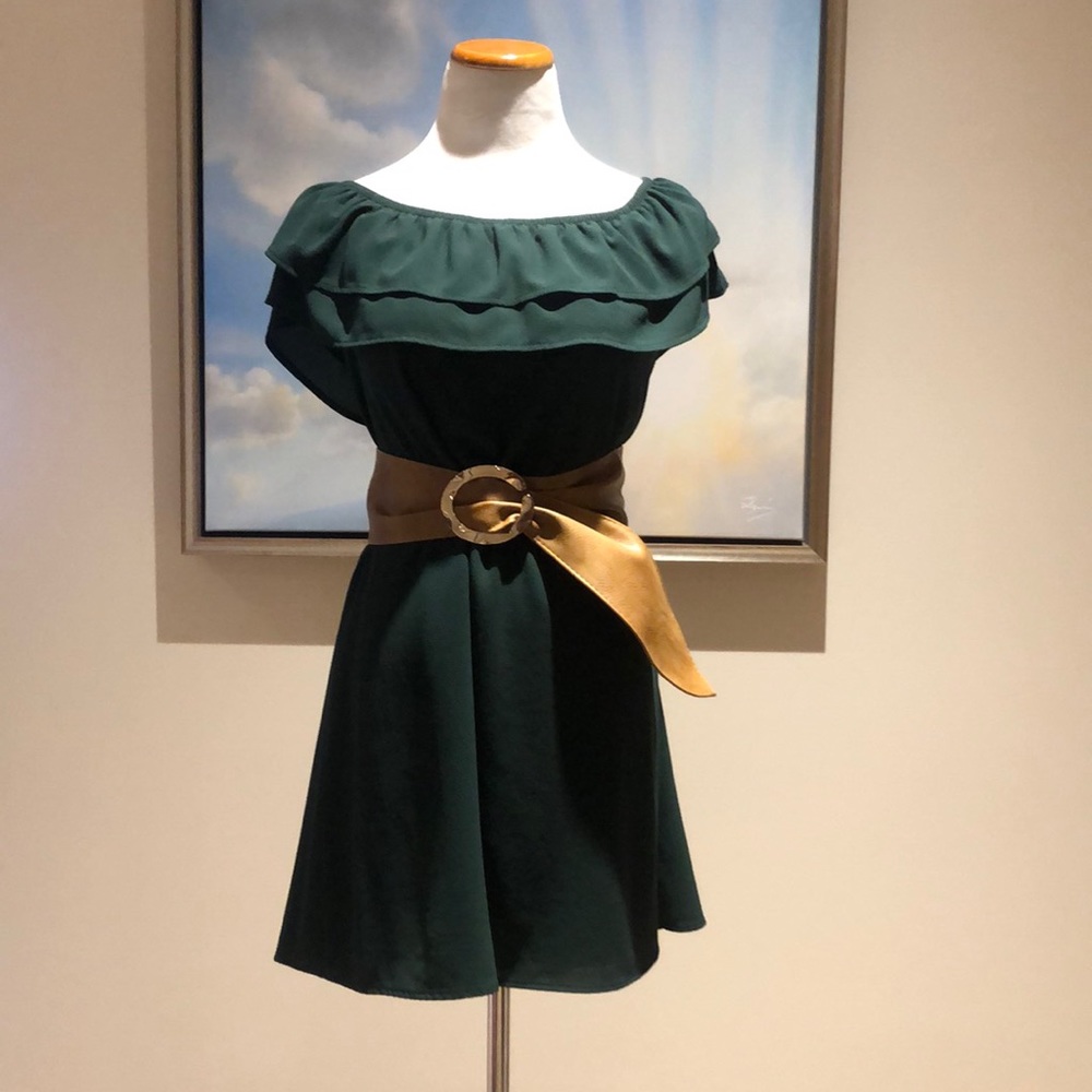 forest green dress